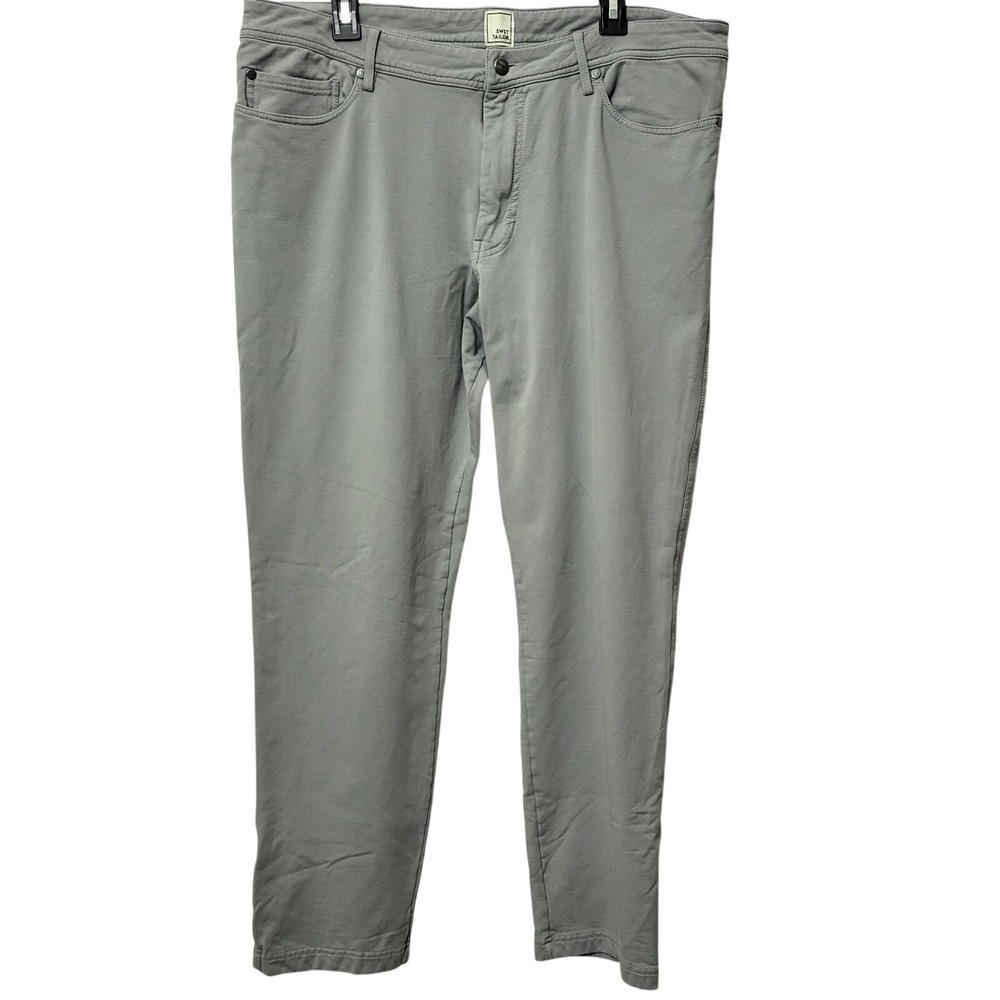 Swet Tailor Duo Pants Men's 38x32 Gray Stretch Golf Comfort Performance 5 Pocket - Picture 2 of 9